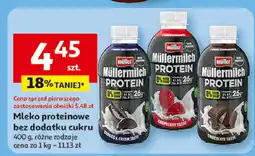 Auchan Mleko proteinowe bez dodatku cukru Mullermilch oferta