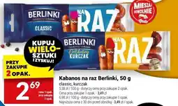 Twój Market Kabanos na raz Berlinki classic, kurczak oferta