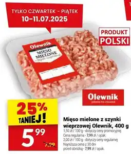 Twój Market Mięso mielone z szynki wieprzowej Olewnik, 400 g oferta