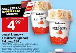 Twój Market Jogurt kremowy z malinami i granola Bakoma oferta
