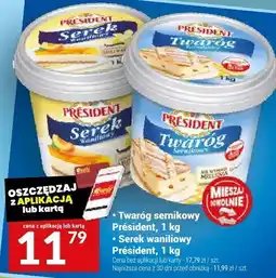 Twój Market Serek i twaróg President oferta