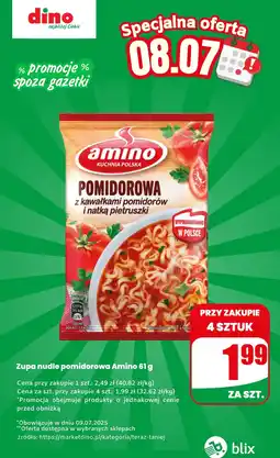 Dino Zupa nudle pomidorowa Amino oferta