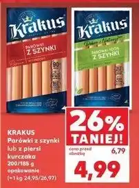 Kaufland Parówki z szynki Krakus Animex oferta