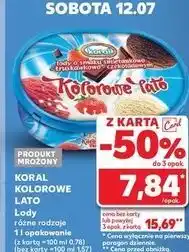 Kaufland Lody śmietankowo-truskawkowo-czekoladowe Koral Kolorowe Lato oferta