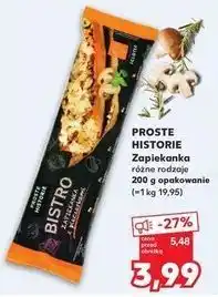 Kaufland Zapiekanka z pieczarkami Iglotex Proste Historie Bistro oferta