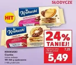 Kaufland Ciastka posypane cukrem z czekoladą mleczną Krakuski Duelki oferta
