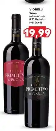 Kaufland Wino półsłodkie Vionelli Primitivo Di Puglia oferta