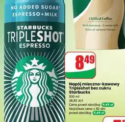 Dino Napój mleczno-kawowy Tripleshot bez cukru Starbucks oferta