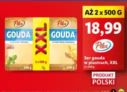 Lidl Ser gouda w plastrach XXL Pilos oferta