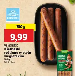 Lidl Kiełbaski roślinne w stylu węgierskim VEMONDO oferta