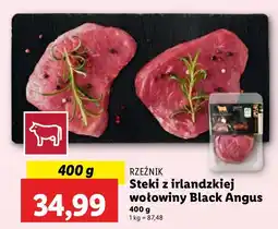 Lidl Steki z irlandzkiej wołowiny Black Angus Rzeźnik oferta