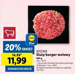 Lidl Duży burger wołowy Rzeźnik oferta