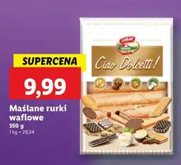 Lidl Maślane rurki waflowe Ciao Dolcetti oferta