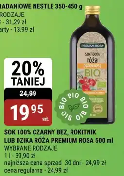 bi1 SOK 100% CZARNY BEZ, ROKITNIK LUB DZIKA RÓŻA PREMIUM ROSA oferta