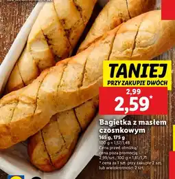 Lidl Bagietka z masłem czosnkowym Piekarnia Lidla oferta
