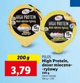 Lidl Deser mleczno-ryżowy Pilos High Protein oferta