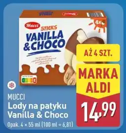 ALDI MUCCI Lody na patyku Vanilla & Choco oferta