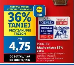 Lidl Masło extra 82 % Polmlek oferta