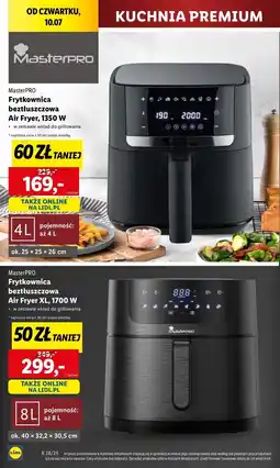 Lidl Frytkownica beztłuszczowa 1700w Masterpro oferta