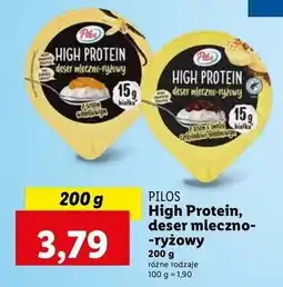 Lidl Deser mleczno- ryżowy z sosem czekoladowym Pilos High Protein oferta