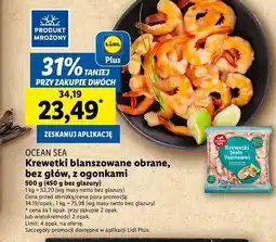 Lidl Krewetki blanszowane obrane Oceansea oferta