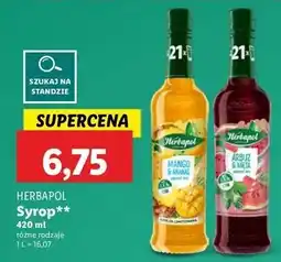 Lidl Syrop arbuz & mięta Herbapol oferta