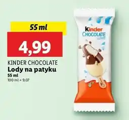 Lidl Lód Kinder Chocolate oferta