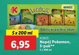 Lidl Napój pokemon Kubuś oferta