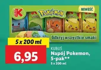 Lidl Napój pokemon Kubuś oferta