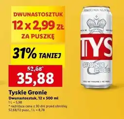 Lidl Piwo Tyskie Gronie oferta
