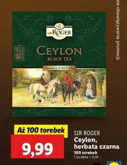 Lidl Herbata ceylon black tea Sir Roger oferta