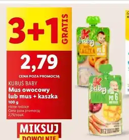 Lidl Mus jabłko-mango-marchew Kubuś Baby oferta