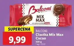 Lidl Biszkopty mix max z kremem i polewą kakaową Balconi oferta