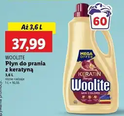 Lidl Płyn do prania mix colors Woolite Keratin oferta
