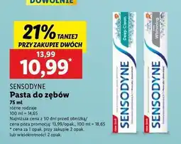 Lidl Pasta do zębów Sensodyne Whitening oferta