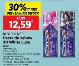 Lidl Pasta do zębów perfection charcoal Blend-A-Med 3D White Luxe oferta