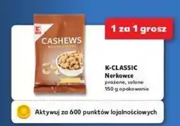 Kaufland Orzechy nerkowca prażone i solone K-Classic oferta
