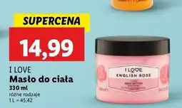 Lidl Masło do ciała english rose I Love oferta