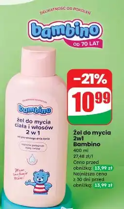 Dino Żel do mycia ciała i włosów 2w1 Bambino oferta