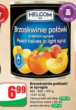 Dino Brzoskwinie połówki w lekkim syropie Helcom oferta