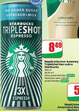 Dino Napój tripleshot espresso bez cukru Starbucks oferta