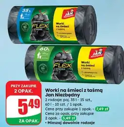 Dino Worki na śmieci z taśmą 35 l Jan Niezbędny oferta