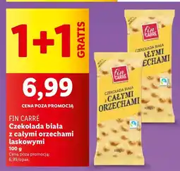 Lidl Czekolada biała z całymi orzechami laskowymi Fin Carré oferta