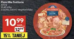 Delikatesy Centrum Pizza Mia Trattoria z szynką, salami, wegetariańska oferta