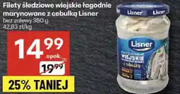 Delikatesy Centrum Filety śledziowe wiejskie łagodnie marynowane z cebulką Lisner oferta