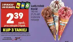Delikatesy Centrum Lody rożek Koral oferta