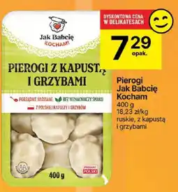 Delikatesy Centrum Pierogi ruskie z kapustą i grzybami Jak Babcię Kocham oferta