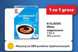 Kaufland Mleko zagęszczone 7,5% tł. K-CLASSIC oferta