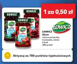 Kaufland Dżem Łowicz 6 kcal czarna porzeczka, truskawka, wiśnia oferta