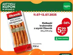 Żabka Kiełbaski krakowskie z szynki Olewnik oferta
